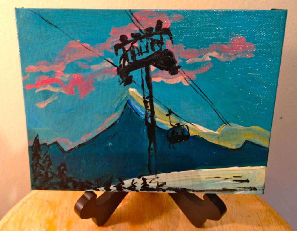 Chair 5 Sunset - 100days.100paintings.