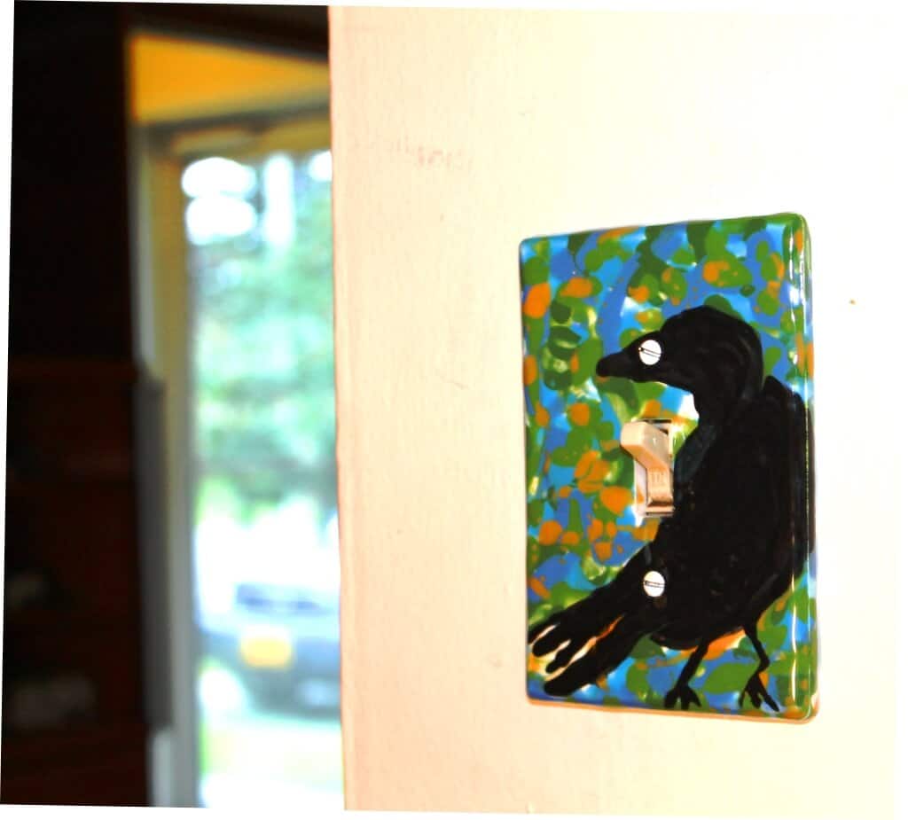 Raven Lightswitch Plate1 - 100days.100paintings.