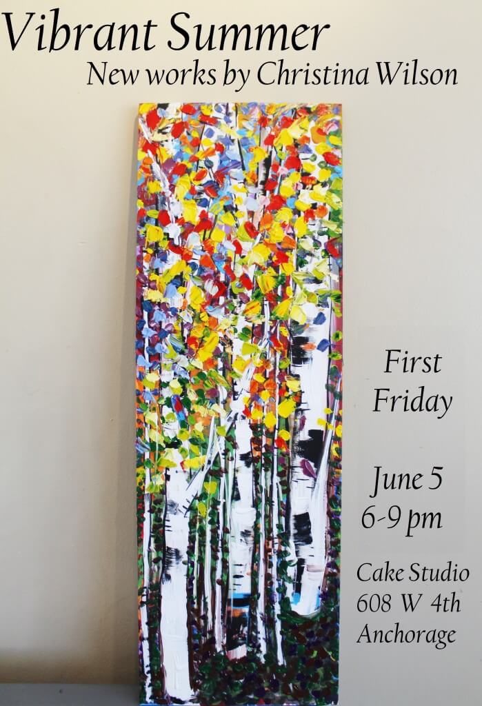 Vibrant Summer Ad Cake Studio - Christina's First Friday Art Show- June 5