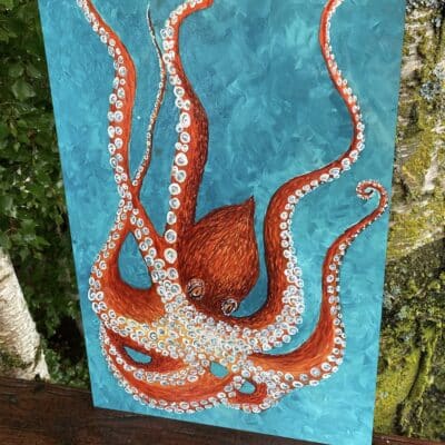 IMG 9166 400x400 - Teal Octopus Metal Print