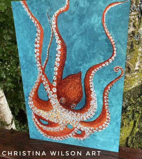 IMG 9166 600x673 - Teal Octopus Metal Print