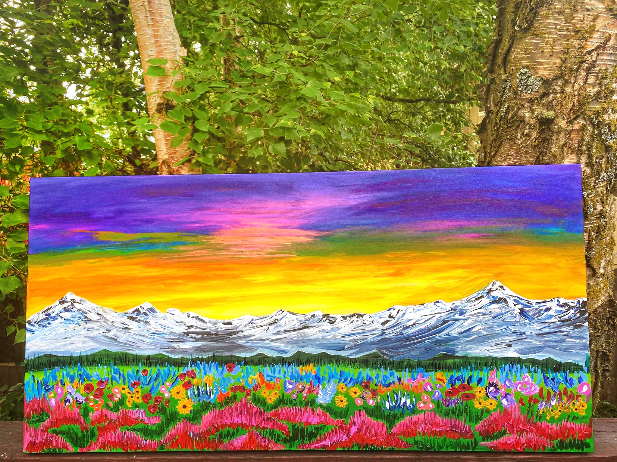 Alaskan Wildflower Range Sunset Christina Wilson Art
