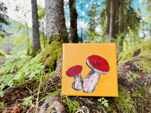 2C8DAA6D E299 4F98 8BD4 A7CEAB2E6B10 600x450 - Girdwood Mini Mushroom Series (9 canvases)