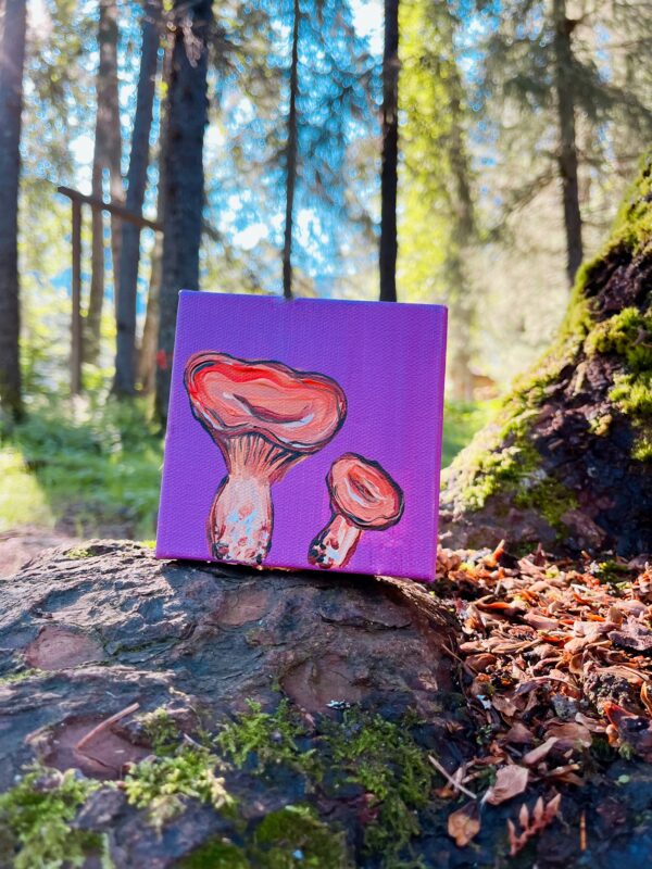 IMG 5566 600x800 - Girdwood Mini Mushroom Series (9 canvases)