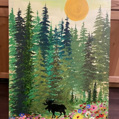 Moose in Wildflowers