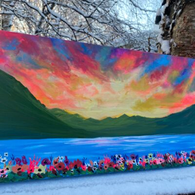 Turnagain Arm Wildflower Sunset